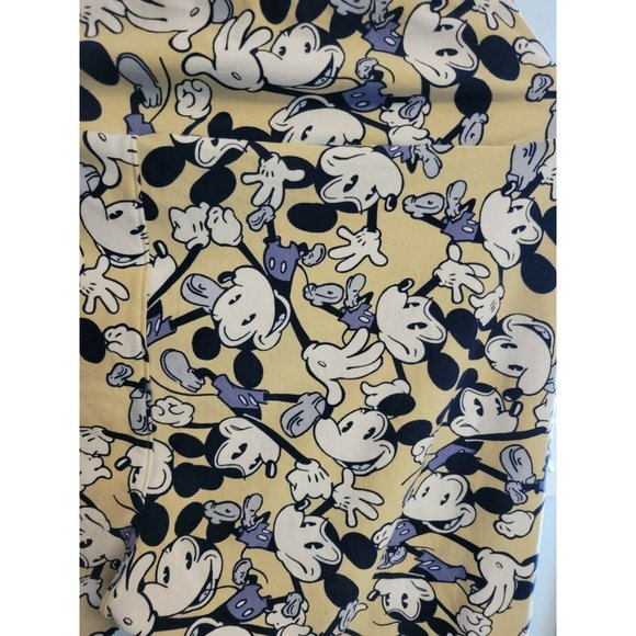 LuLaRoe Disney TC light Yellow Leggings w/ vintage Mickey Mouse unicorn - Picture 7 of 9